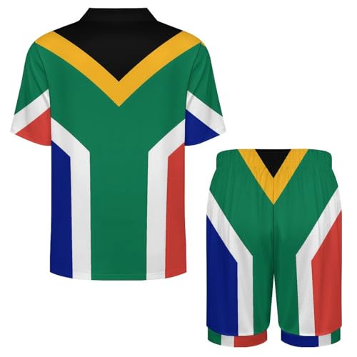 Pakistan Pakistani Flag Men's 2 Piece Short Sleeved Pajama Set Button Down Shirt And Shorts3