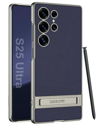 Image of BOUNCEBACK Vegan Leather Hard Back Case /Cover with Kick Stand for Samsung Galaxy S25 Ultra 5g - (Purple | Faux Leather)
