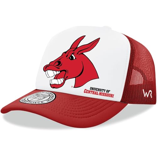 BH Fashion Company University of Central Missouri Mules UCM Trucker Mesh Snapback Jumbo Cap Red