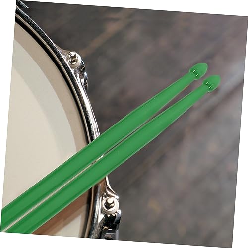 Baquetas para batería BESPORTBLE de doble punta, ligeras, de nailon y fieltro, color verde oscuro, para jazz y percusión miniatura 3