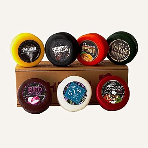 The Chuckling Cheese Company Rainbow Cheese Gift Box | 7 Cheese Truckles Selection Box | Foodie Gifts, Cheese Gifts for Him, Cheese Selection, Birthday Gifts Cover