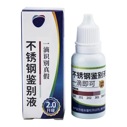 Stainless Steel Test Liquid, 15ml Detection Reagent, Fast Color Reaction in Under 10 Seconds, for Kitchen, Lab, and Industrial Material Testing (1pcs)