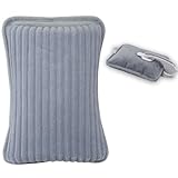 BEPER P203TFO002 Elektrische Wärmflasche mit weichem Futter, kabellos, mit Eingrifftaschen – heizt in 15 Minuten auf, speichert die Wärme bis zu 2 Stunden, Überhitzungsschutz