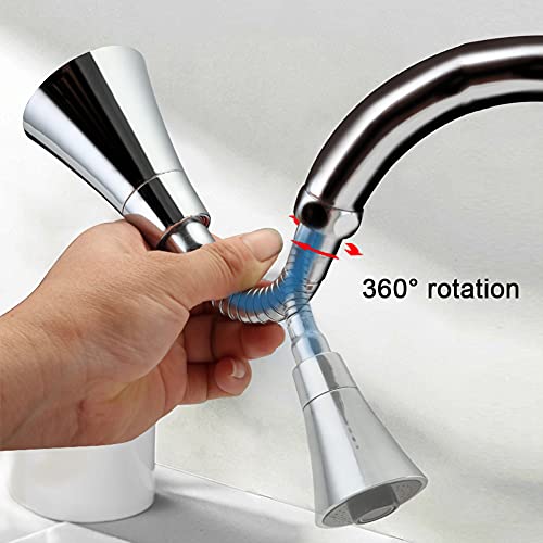 Image of Kitchen Faucet Head Replacement, Kitchen Sink Faucet Parts, Pull Down Faucet Sprayer Head Nozzle, Stream Spray and Pause Mode Can Rotate 360(Faucet with Nozzle, Set of 2)