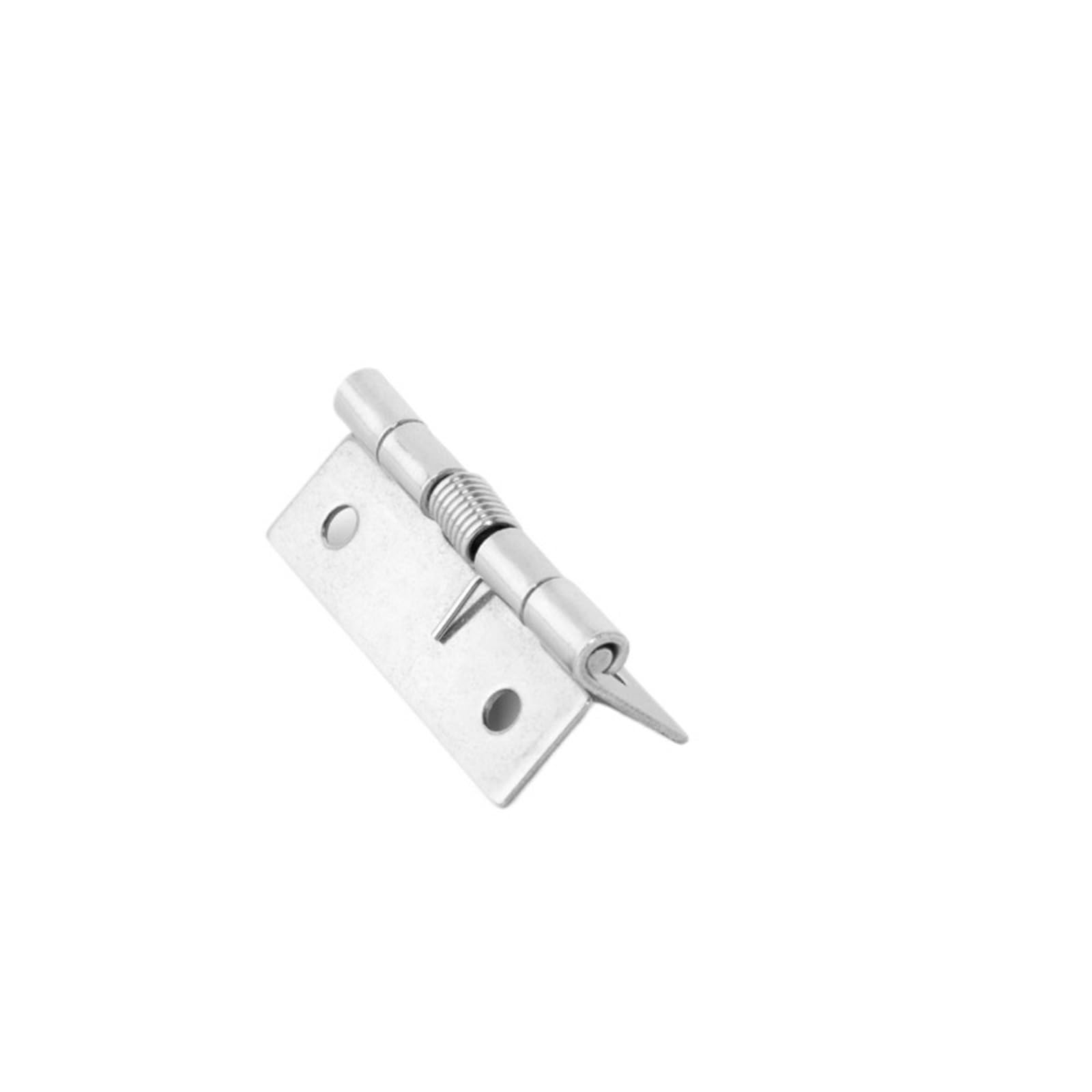 6PCS Stainless Steel Spring Hinge Self Closing Furniture Wooden Doors Metal Hinges for Kitchen Cabinet Cupboard Closet Wardrobe for Doors(50mm)