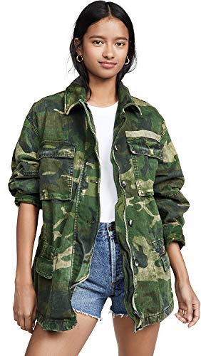 Free People Women's Sieze The Day Jacket, Khaki Tan Combo, Medium