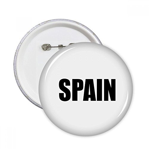 Cadeau Espagne badge rond noir XXL broche vêtement multicolore