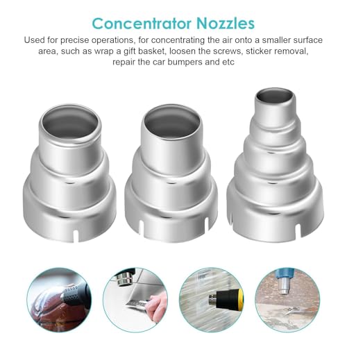 Image of 35-40mm Heat Gun Nozzles Kit Stainless Steel 7pcs Resistance Soldering Station Repair Tool Accessory, Kelepuzux1e8yg4k