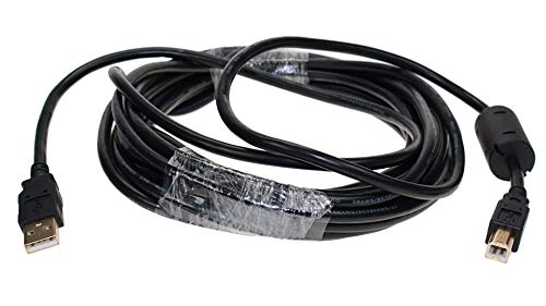 SF Cable, 20 ft USB 2.0 A Male to B Male Cable with Ferrite Black Color