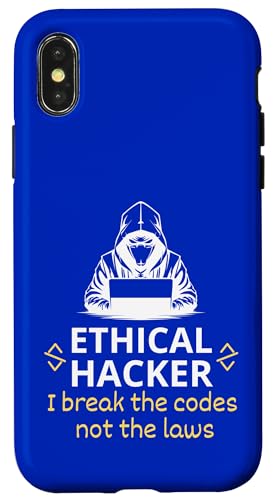 Ethical Hacker I Break the Codes not the Laws Cyber Security �X�}�z�P�[�X iPhone X/XS �p