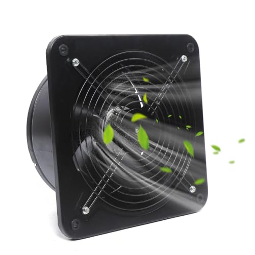 300mm Extractor Ventilador Extractor de Aire 2850m³/h Rodamiento de Doble Bola Ventilador Metálico de Pared con 5 Cuchillas para Cocinas, Garajes, Almacenes, Talleres y Sótanos, Negro