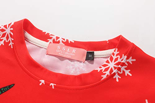 SSLR-Youth-Big-Girls-Ugly-Christmas-Shirts-Funny Tee Shirts Crew Neck Lightweight Causal3