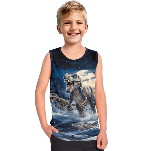 WELLFLYHOM Boys Sleeveless Tank Tops 0-6 T Kids Undershirts Summer Casual Tees Top for Sports Beach