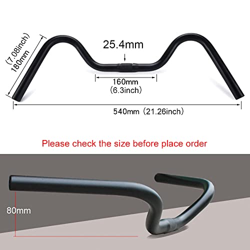 Catazer Bike Handlebars Road Bike Handlebars Cruiser Bike Handlebars Extra Wide Dutch M Shape 25.4X540/600Mm (B-25.4X600Mm) #TOP1