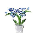🌼Material: estas figuras de flores de cristal coleccionables están hechas de cristal. Todo está hecho a mano por nuestros artesanos. Añadirá color y brillo a nuestro hogar y oficina