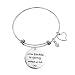 Sunflower Jewellery Stainless Steel Charm Cuff Bangle Bracelet A True Friendship is a Journey Without an end Best Friend Jewelry
