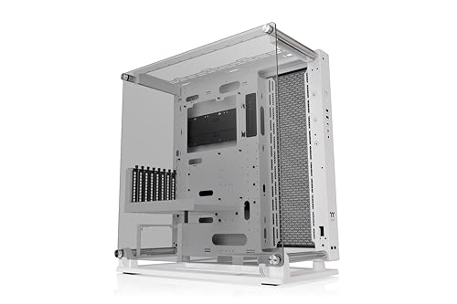 Thermaltake Core P3 Pro Snow E-ATX 強化ガラス ミッドタワー ゲーミングコンピューターシャーシ オープンフレーム パノラマビューイング ガラスウォールマウント 回転式 PCI-Eスロット CA-1G4-00M6WN-09