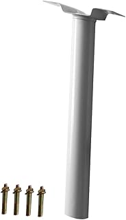 BAZEITFLOW 1 Juego Soporte de farola solar motorizado poste de soporte exterior montar accesorios fijos instalacion lampara solar placa de montaje de luz Metal blanco Color Aleatorio