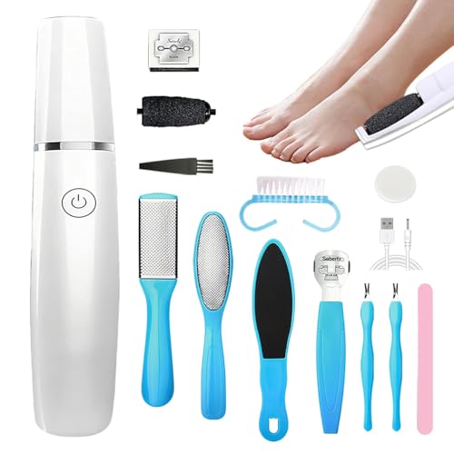 Lima Electrica Pedicura Profesional, Lima Pies Electrica, Electrico Callosidades Cuidado Pies, Lima Pies Durezas Eliminar Recargable, con 2 Rodillos de Recambio, para Pies Callos Pies Eliminar