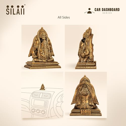 Image of SILAII Pillayarpatti Karpaga Vinayagar Car Dashboard Idol - 3 Inch | Miniature Ganesh Statue for Car Interior Decor | Ganesha Idols for Home & Office | Spiritual Gift & Decorative Ganesha Idols
