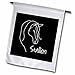 3dRose Stallion - a horse head on black cool charming gift for anyone - Flags (fl-365323-2)