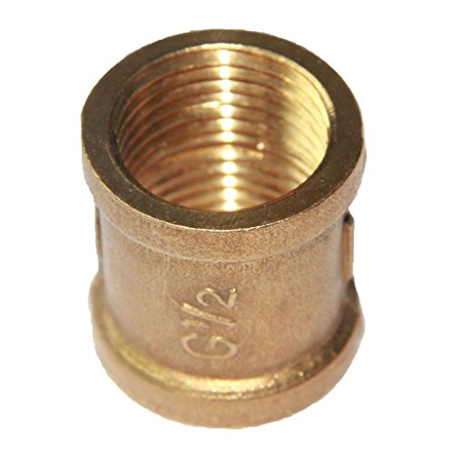 1'' 3/4'' 1/2'' 3/8'' Solid Brass Barbed Double Female End Threaded Pipe Fitting Coupler Connector Joint - As described, 1/2 inch