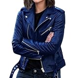 Qualité supérieure : cette veste en similicuir pour femme est fabriquée à partir de matériaux végétaliens de haute qualité qui imitent le cuir véritable tout en étant respectueux de l'environnement ; durable et douce au toucher, elle est conçue pour une utilisation durable.