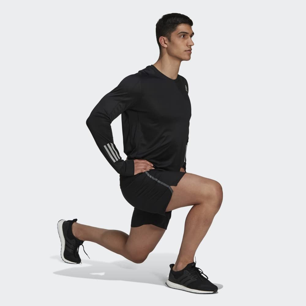 adidas Own The Run Camiseta de Manga Larga Hombres Black