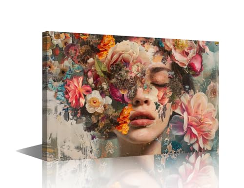 Toile murale encadrée femmes TISHIRON 40x60 cm pour salon et chambre