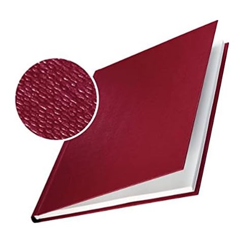 Leitz 73910028 Buchbindemappe impressBIND, Hard Cover, A4, 7 mm, 10 Stück, bordeaux Cover