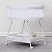 Delta Children Sweet Dreams Bassinet with Airflow Mesh Bedside Portable Crib with Vibration Lights and Music, Grey Infinity