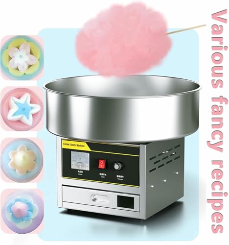 HOTAPEPU Elektrische Maschine Zur Herstellung Von Zuckerbaumwolle, Zuckerbaumwollmaschine Mit Edelstahlbehälter, Zuckerlöffel, Für Familien, Partys Und Attraktionsparks ~// – Bild 8