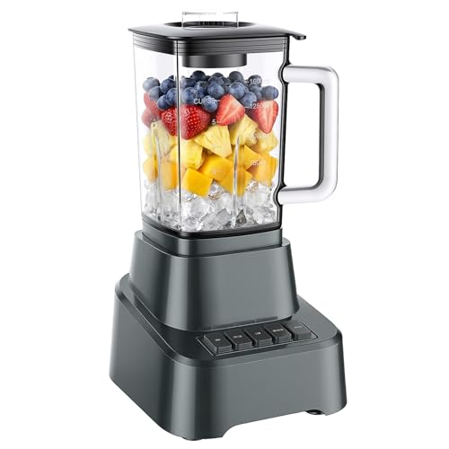 Image of NEWBULIG 6.8 Cup Professional Blender for Smoothies, Full-Size Kitchen Blender with 850 Peak Watts & 54oz Large Glass Pitcher, 4 Speeds with Pulse for Ice Crushing Frozen Fruits, Dishwasher Safe