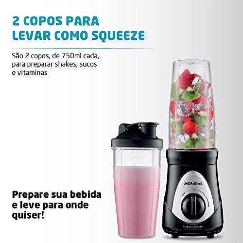 MONDIAL Liquidificador Personal Blender 300w Preto 220v 78670-02