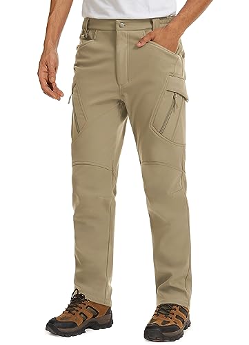 MAGCOMSEN Tactical Military Trousers for Men with 9 Pockets Outdoor Waterproof Scratch Resistant Trousers Camping Travelling Pants