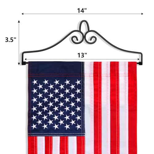 Support de drapeau de jardin en fer forgé Anley pour bannière extérieure de 13 pouces - 3