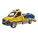 Produktbild bruder 02675 - Mercedes-Benz Sprinter Autotransporter mit Licht & Sound Modul Roadster Sportwagen Cabrio Abschlepp-Fahrzeug LKW Abschleppwagen Abschlepper mit Seilwinde 1:16