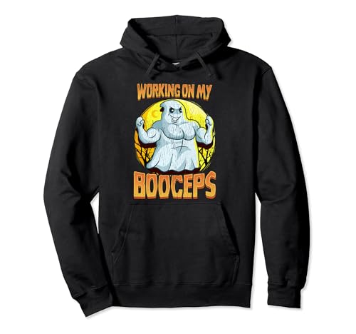 Workout Gym Weight Lifting Pun Bodybuilder Ghost Halloween Sudadera con Capucha