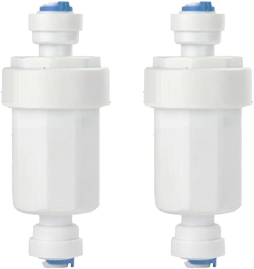 100 Mesh Outdoor Misting System Water Filter For Debris Impurities Removal 1/4 Inch PE Tubing Compatible For Hard Water Swamp Cooler Garden Drip Misters Nozzle Protection