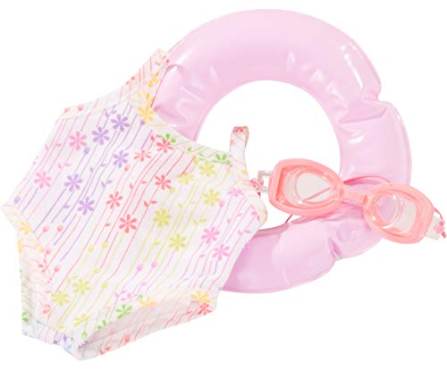 Götz 3403293 Summer Must Have Babypuppen Set – 3 teiliges Badeset für Babypuppen der Größe S (30 – 33 cm)