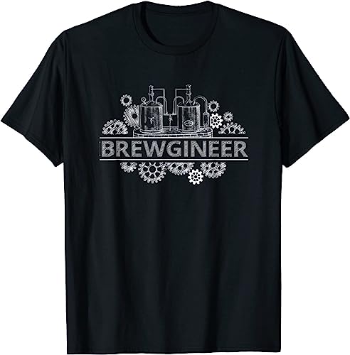 LANSHAN New Edition Brewgineer Craft Beer Brewer Ergineer Homebrew Gift T-Tshirts Camisetas y Tops (Large)