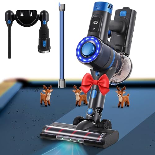 HEIOOM Electric Billiard Table Cloth Cleaner with LED Lighting Cordless Vacuum Cleaners for Home Wall Mounted Storage 250W, Adjustable 3 Gear Speed for Snooker Table, Billiard Halls