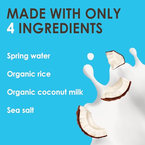 Rude Health 12 x 1 Litre Organic Coconut Dairy-Alt Milk, 100% Natural Organic Drink, Lactose Free, Dairy Free & Gluten-Free, No Added Sugar, Award-Winning, Healthy & Vegan, 100% Recyclable Packaging