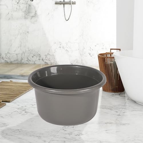 Image of Kuber Industries Bath Tub for Bathroom | 25 LTR | Portable & Durable Water Washroom Tub | Baby Bathing Tub | Clothes Washing Tub for Bathroom | Plain - Grey