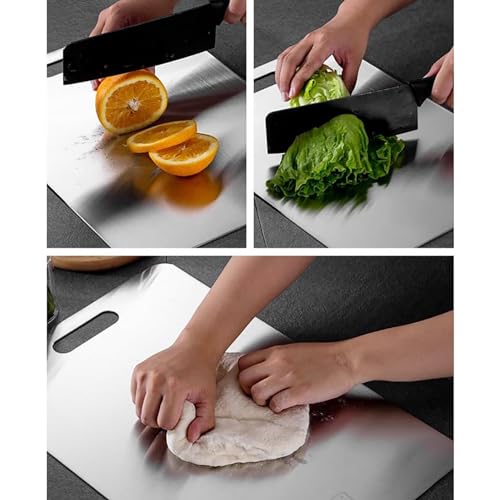 Planche à découper en acier inoxydable double face pour viande