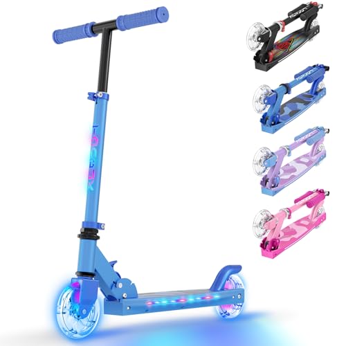 TONBUX Scooters for Kids 5-12, 2 Wheel Scooters with Cool Light U...