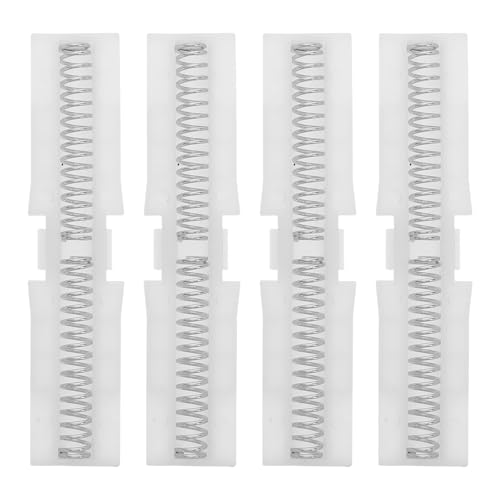 4PCS Bifold Door Spring Slide - Mecanismo Guía con Resorte para Puerta Plegable de Clóset de ABS Compatible con Puertas de 1" a 1-3/8" - Guía de Riel de Herrajes Fácil Instalación miniatura 1