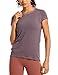 CRZ YOGA Ultra Light Camiseta de Manga Corta para Mujer Camiseta de Fitness Deportiva Ciruela ártica calentada 42