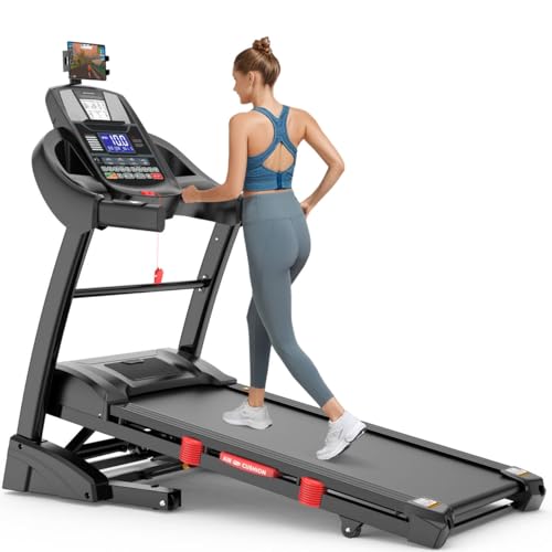 Image of 4.5 HP Smart Fold Treadmill with 15% Dynamic Incline, Treadmill 300 lbs Weight, Treadmills for Home,10 MPH Speed, Bluetooth APP Integration, 64 Pre-Set Programs & Smart Training Analytics