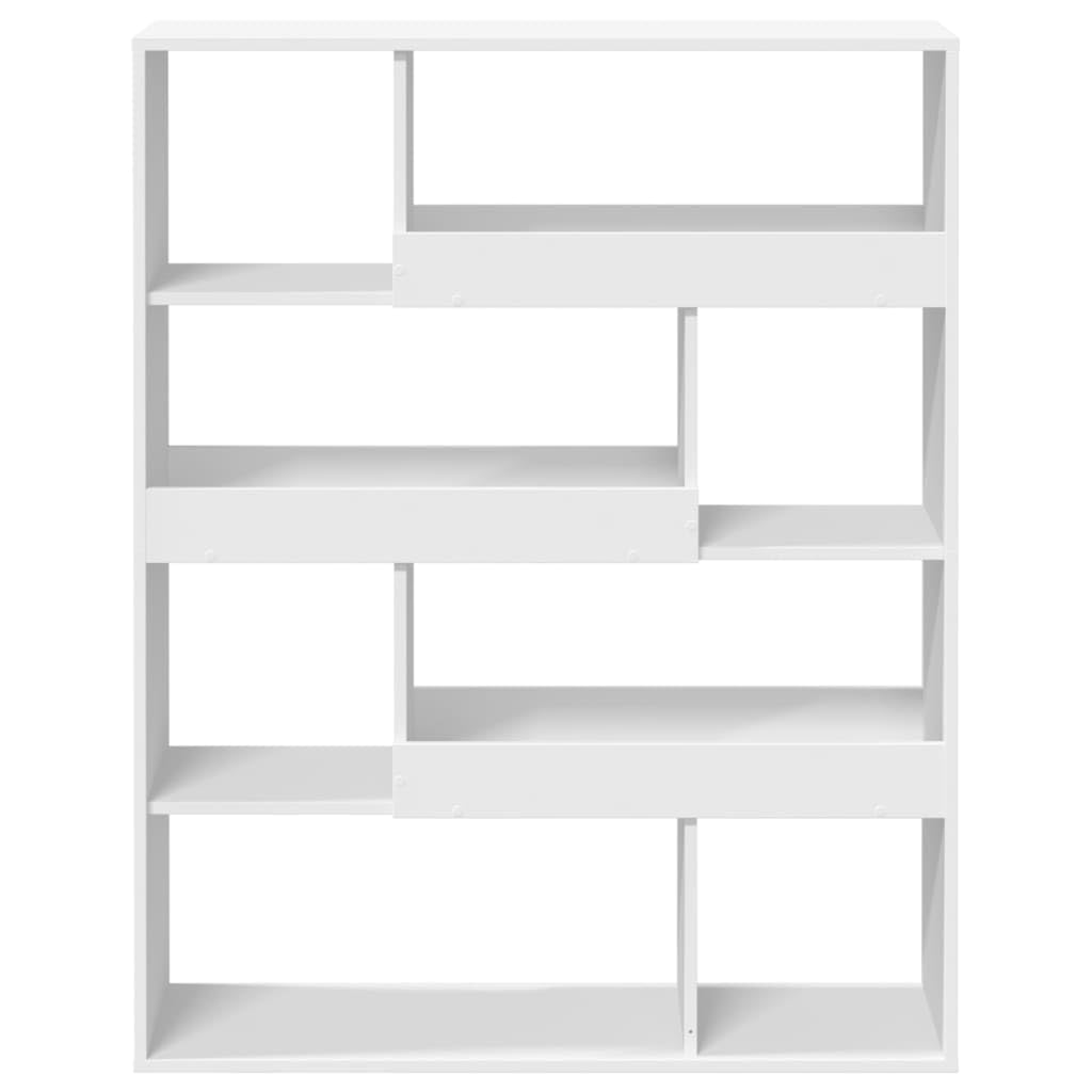 Raumteiler Weiß 100x33x125,5 cm Holzwerkstoff Küchenregal Aktenschrank Regale Vitrine für Büro Bibliothek Arbeitszimmer Schlafzimmer